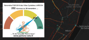<small>baromètre FUB : </small>252 ! et déjà un premier scan du Mâcon cyclable