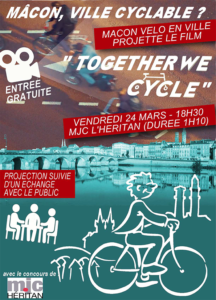 Affiche 2023 projection film Together we cycle